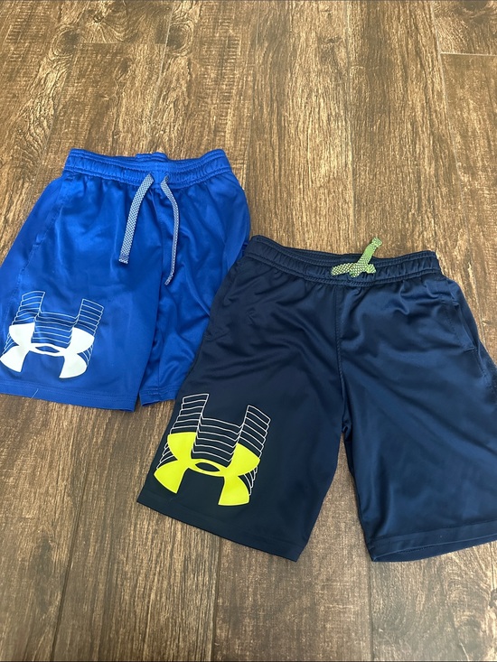 Under Armour Other - Under Armour Blue & Navy Boys' Performance Shorts with Logo